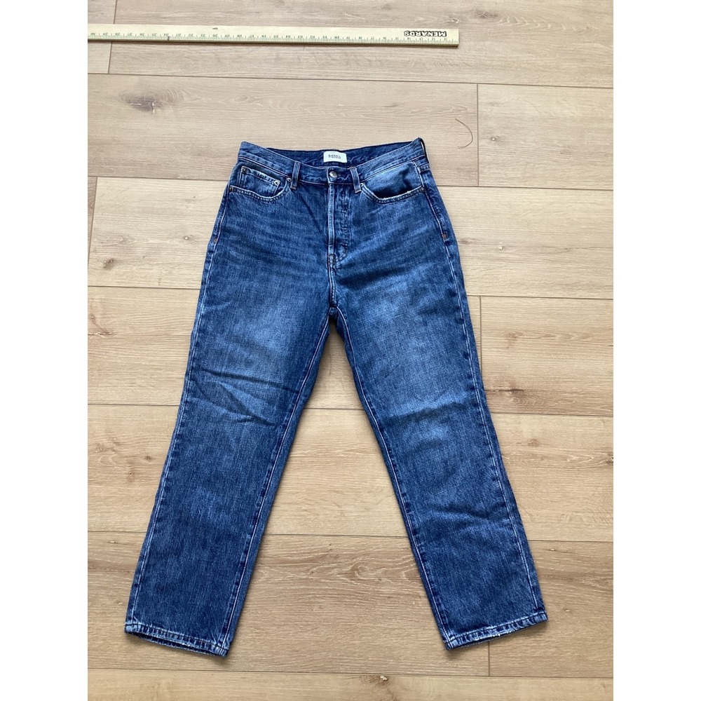 Pistola Keely High Rise Straight Leg Jeans‎ Medium Wash Button size 28